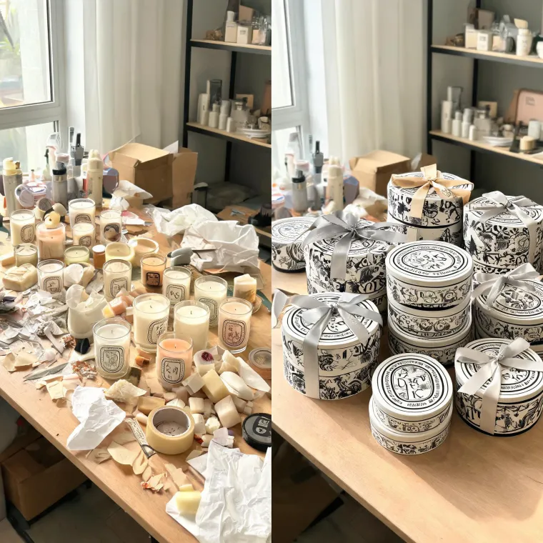 Maker studio before and after fragrance planning